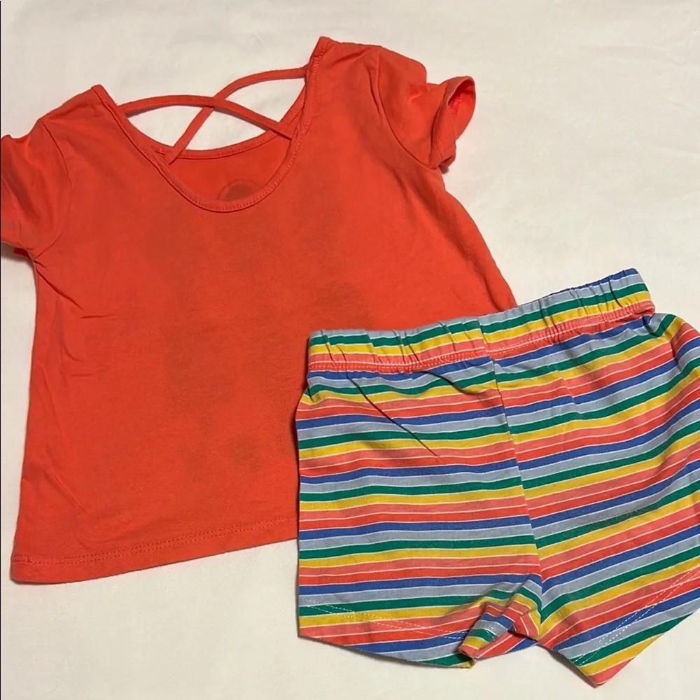 The Children's Place Orange Multi-color Popsicle Design Matching Set 18-24 M - Picture 3 of 7